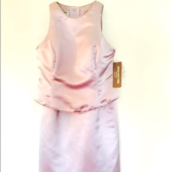 Jones New York  Lavender Satin Dress.  Size 4P - Picture 1 of 8